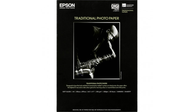 Epson Traditional Photo Paper semi gloss A 4, 25 sheets, 330 g