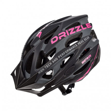 Kask rowerowy Meteor MV29 Drizzle M 55-58 cm czarno-różowy 24715