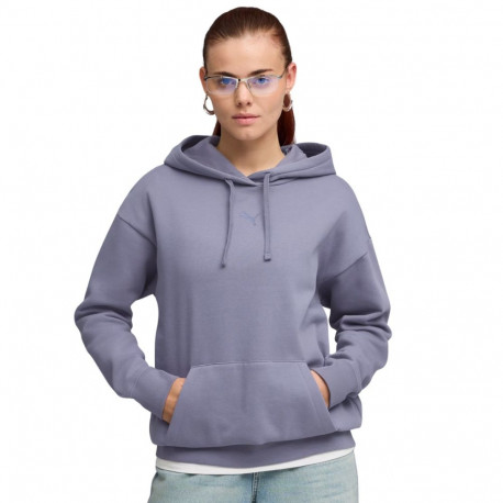 Bluza damska Puma ESS Centered Cat Logo Relaxed Hoodie fioletowa 692917 65 M