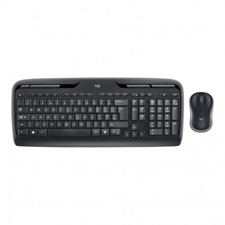 Logitech juhtmevaba klaviatuuri ja hiire komplekt MK330 US International, must