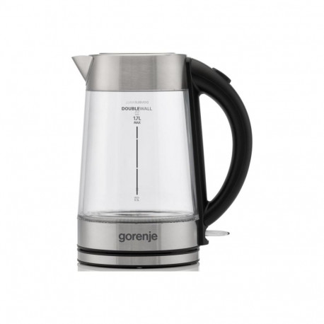 Gorenje Kettle | K17GDWII | 2200 W | Electric | 1.7 L | 360° rotational base | Stainless steel/Glass