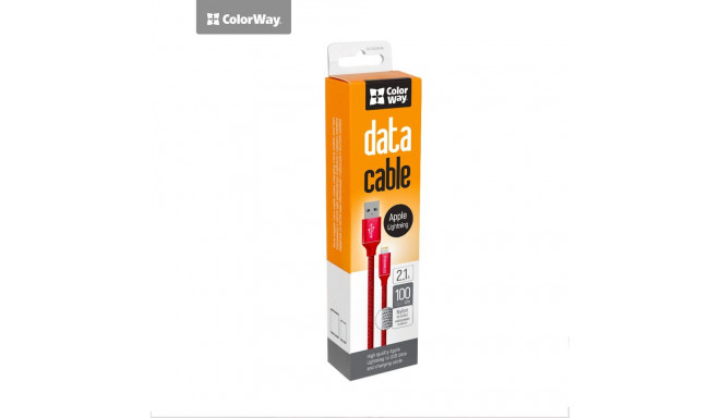 ColorWay | Data Cable | Apple Lightning | 2.1 A