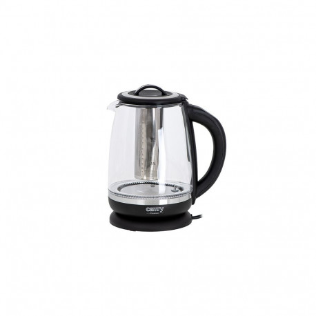 Camry | Kettle | CR 1290 | Standard | 2200 W | 2 L | Plastic/glass | 360° rotational base | Black/Tr