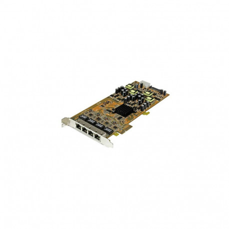 "STARTECH.COM 4 Port Gigabit Power over Ethernet PCI Express Netzwerkkarte - PSE / PoE PCIe NIC - 4-