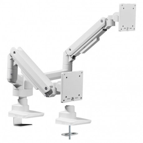 Equip lauakinnitus 17"-35" kahele monitorile 360° gaasiamordiga 20 kg valge retail