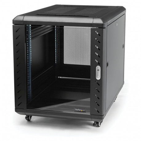 "12U 29inch Knock-Down Server Rack Cabinet with Casters"