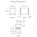 "12U 29inch Knock-Down Server Rack Cabinet with Casters"