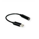 VALUE USB Typ C - 3,5mm audioadapter, ST/BU, 0,13 m