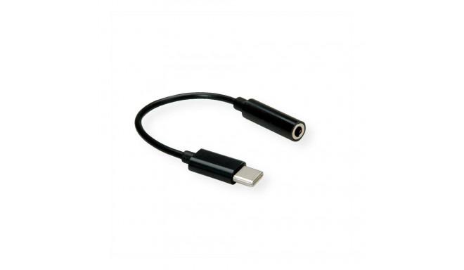 VALUE USB Typ C - 3,5mm audioadapter, ST/BU, 0,13 m