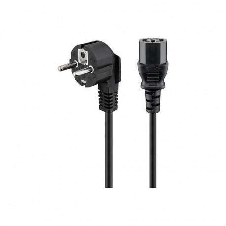 "Goobay Kaltgerte-Anschlusskabel C13 > Schutzkontakt-Stecker (schwarz, 1,5 Meter, abgewinkelter Stec