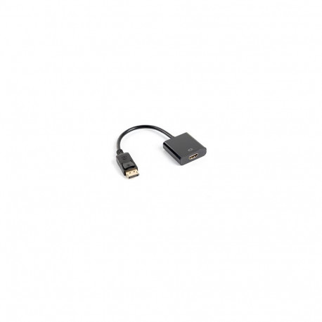 "LANBERG Displayport (M)V1.2->HDMI(F) Kabel 0,1m schwarz"