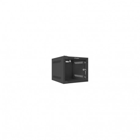 "10"" 4U 280x310 Wandgehäuse Glastür (FlatPack) sw"