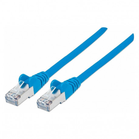 "Patchkabel Cat6a-Stecker/Cat7-Rohkabel 5m blau"