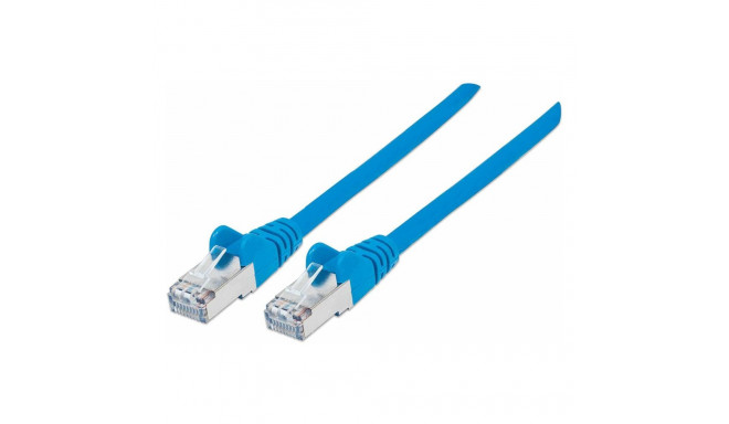 "Patchkabel Cat6a-Stecker/Cat7-Rohkabel 5m blau"