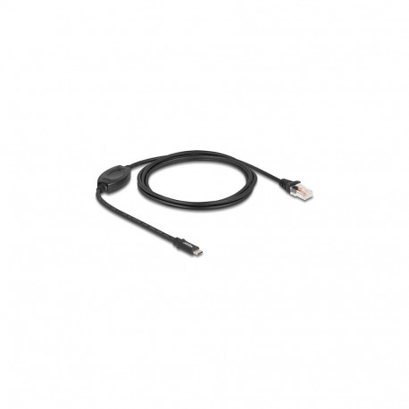 Adapter USB 2.0 Type-C™ pistik 1 × jadaliides RS-232 RJ45 pistik, 1,8m, must