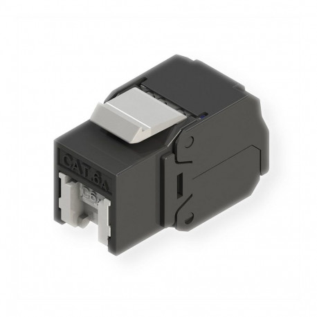 "ROLINE Cat.6A (Class EA) Keystone, RJ-45, ungeschirmt, werkzeuglos, schwarz"