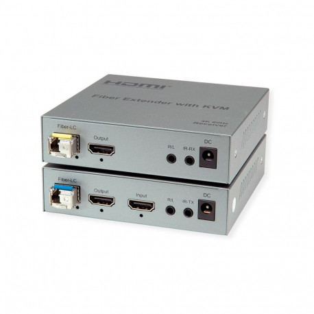 ROLINE KVM-pikendus üle valguskaabli, HDMI 4K, USB, 20 km