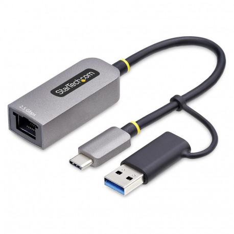 "StarTech 2.5GbE USB C Ethernet Adapter mit USB-A Adapter USB-C LAN-RJ45 Netzwerkadapter USB 3.0 Typ