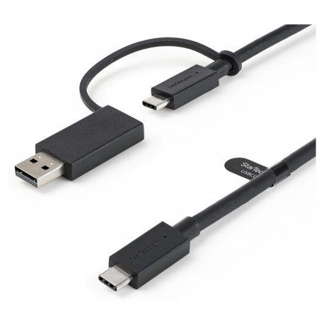 StarTech 1m hübriidne 2-ühes USB-C kaabel USB-A adapteriga, USB-C - USB-C (10Gbit/s - 100W PD)