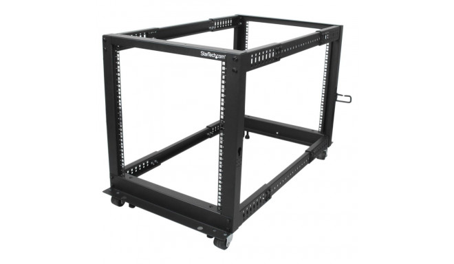 "StarTech 12U Adjustable Depth Open Frame 4 Post Server Rack w/ Casters / Levelers and Cable Managem