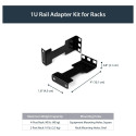 "StarTech Rail Depth Adapter Kit for Server Racks - 1U"