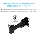 "StarTech Rail Depth Adapter Kit for Server Racks - 1U"