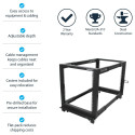 "StarTech 12U Adjustable Depth Open Frame 4 Post Server Rack w/ Casters / Levelers and Cable Managem