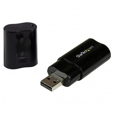 "StarTech USB Audio Adapter - USB auf Soundkarte in Schwarz - Soundcard mit USB Stecker und 2x 3,5mm