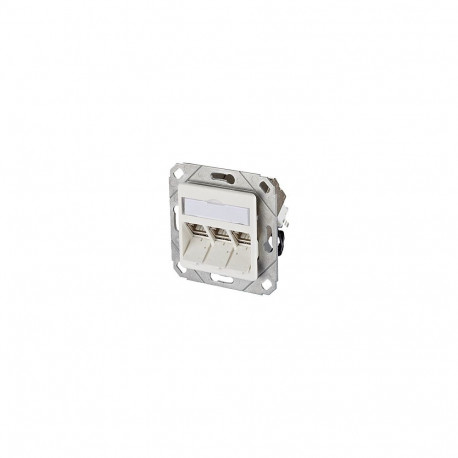 "METZ CONNECT Anschlussdose ISO/IEC Cat.6A Modul 3 Port 270M UPk rw"