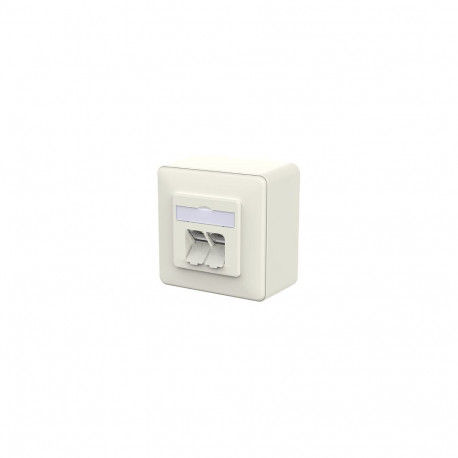 "METZ CONNECT Anschlussdose E-DAT C6A LSA++ 2 Port AP reinwei"