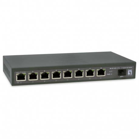 "LevelOne PoE+Switch 8xGE PoE/1x10GSFP+ 120W unmanged Plastik"