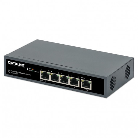 Intellinet PoE-toitega 5-pordiline Gigabit switch PoE-edastusega