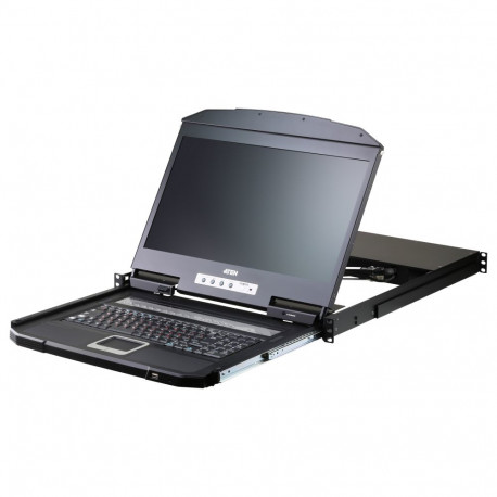 "ATEN CL3116NX KVM-Switch, 18,5Zoll TFT, VGA, PS/2-USB, 16 Port, CH-Layout"