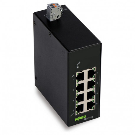 WAGO 852-1112 tööstuslik ECO-kommutaator 8 porti 1000BASE-T, must