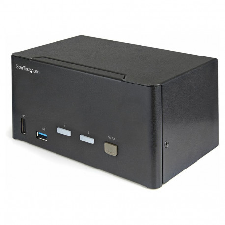 "StarTech.com 2 Port DisplayPort KVM Switch - 4K 60 Hz UHD HDR - DP 1.2 KVM Umschalter mit USB 3.0 H