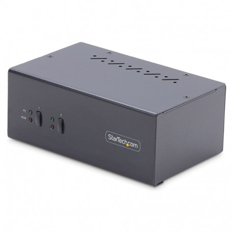 "STARTECH.COM 2-Port KVM Switch Dual Monitor DisplayPort 4K 60Hz 2x USB 3.0 2x USB 2.0 Hotkey/Druckt