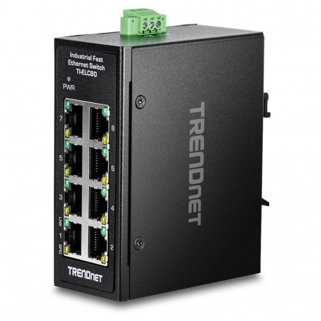 "TRENDnet TI-ELC80 8-Port Ethernet Mini Switch Industrial DIN-Rail"