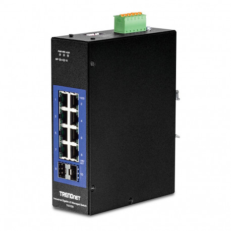 TRENDnet TI-G102i tööstuslik 10-Port Gigabit L2 DIN-liistu lüliti