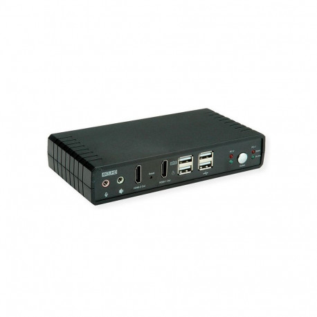 ROLINE KVM-audio-lüliti Dual Head HDMI 4K60, 1 kasutaja - 2 arvutit
