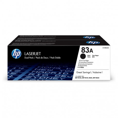 HP 83A must originaal LaserJet toonerikassettide 2-pakk (CF283AD) seadmetele LaserJet Pro M201, M202