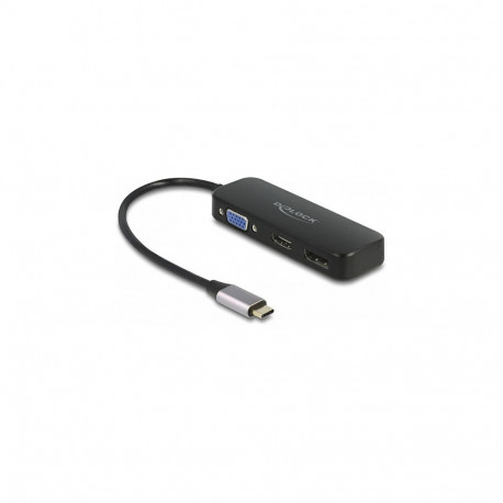 "Adapter USB-C -> DP HDMI VGA DeLOCK Black"