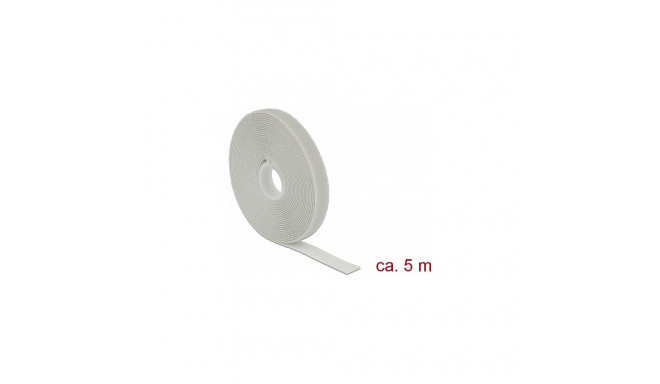 "Klettband auf Rolle L 5 m x B 13 mm grau"