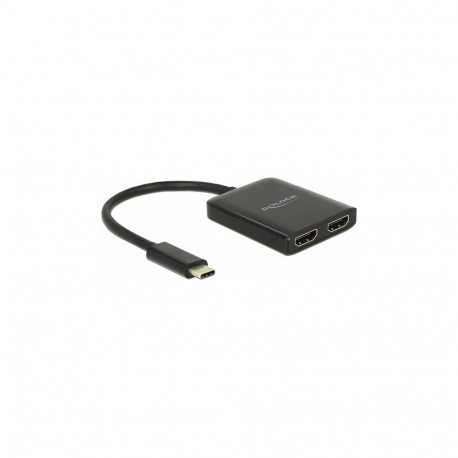 "Adapter USB-C > Splitter 2x HDMI (BU)/DisplayPort (BU) DeLOCK Black"