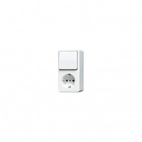 "Jung 676 A WW AP-Wechselschalter mit Schuko"