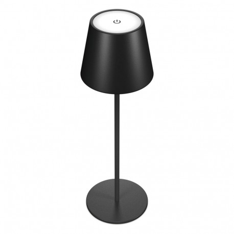 "RealPower LED-Tischlampe dimmbar kalt/warm mit Akku, schwar"