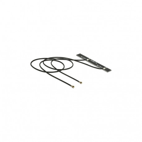 Delock WLAN topeltantenn 2 x MHF IV / HSC MXHP32 ühilduv pistik 802.11 ac/a/h/b/g/n 5 dBi 250mm PCB 