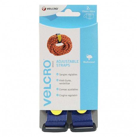"VELCRO Verstellbarer Tragegurt mit Klettverschluss Everyday, Haken & Flausch Gurt 25mm x 92cm x 2 B