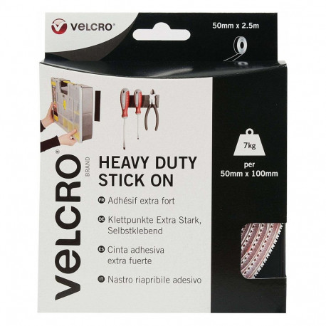 VELCRO eriti tugev isekleepuv takjapael 50mm x 2.5m valge