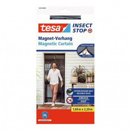 "tesa Fliegengitter Insect Stop Magnetvorhang anthrazit 1,0 x 2,2 m"