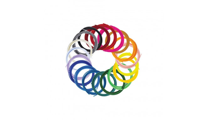 3Doodler FLOW PLA filament, 20 värvi täitepakend